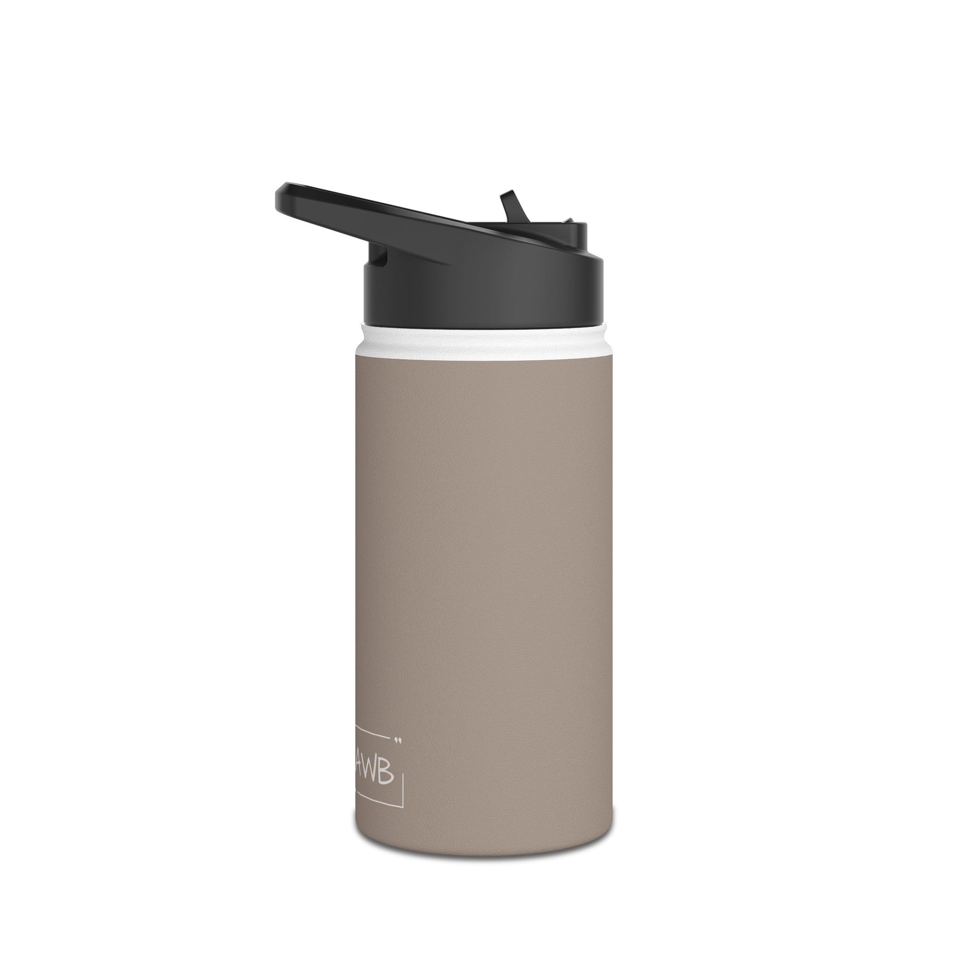 12oz Stainless Steel Water Bottle With Straw - Cobblestone