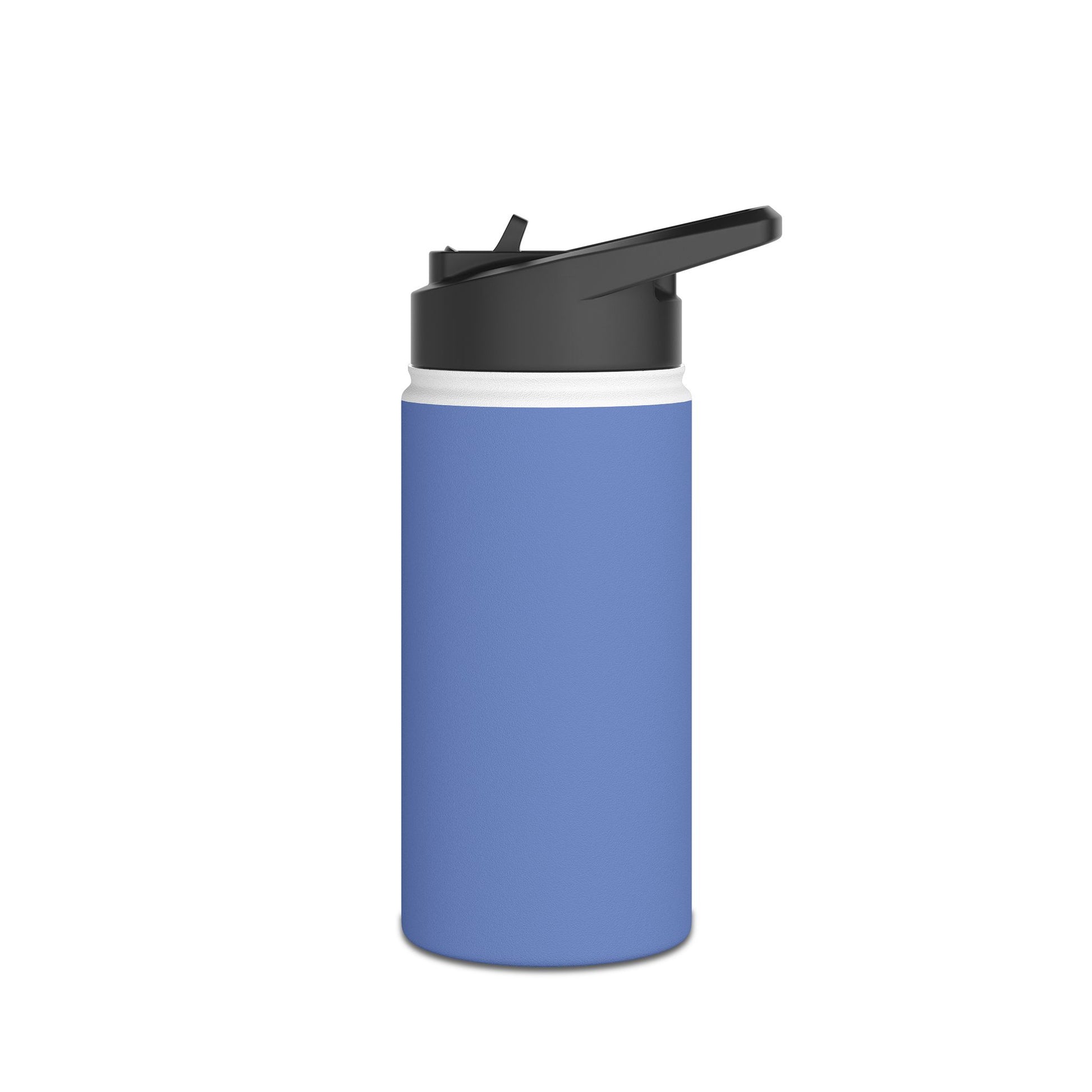 12oz Stainless Steel Water Bottle With Straw - Cornflower Blue