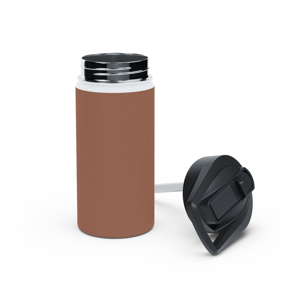12oz Stainless Steel Water Bottle With Straw - Mocha Mouse