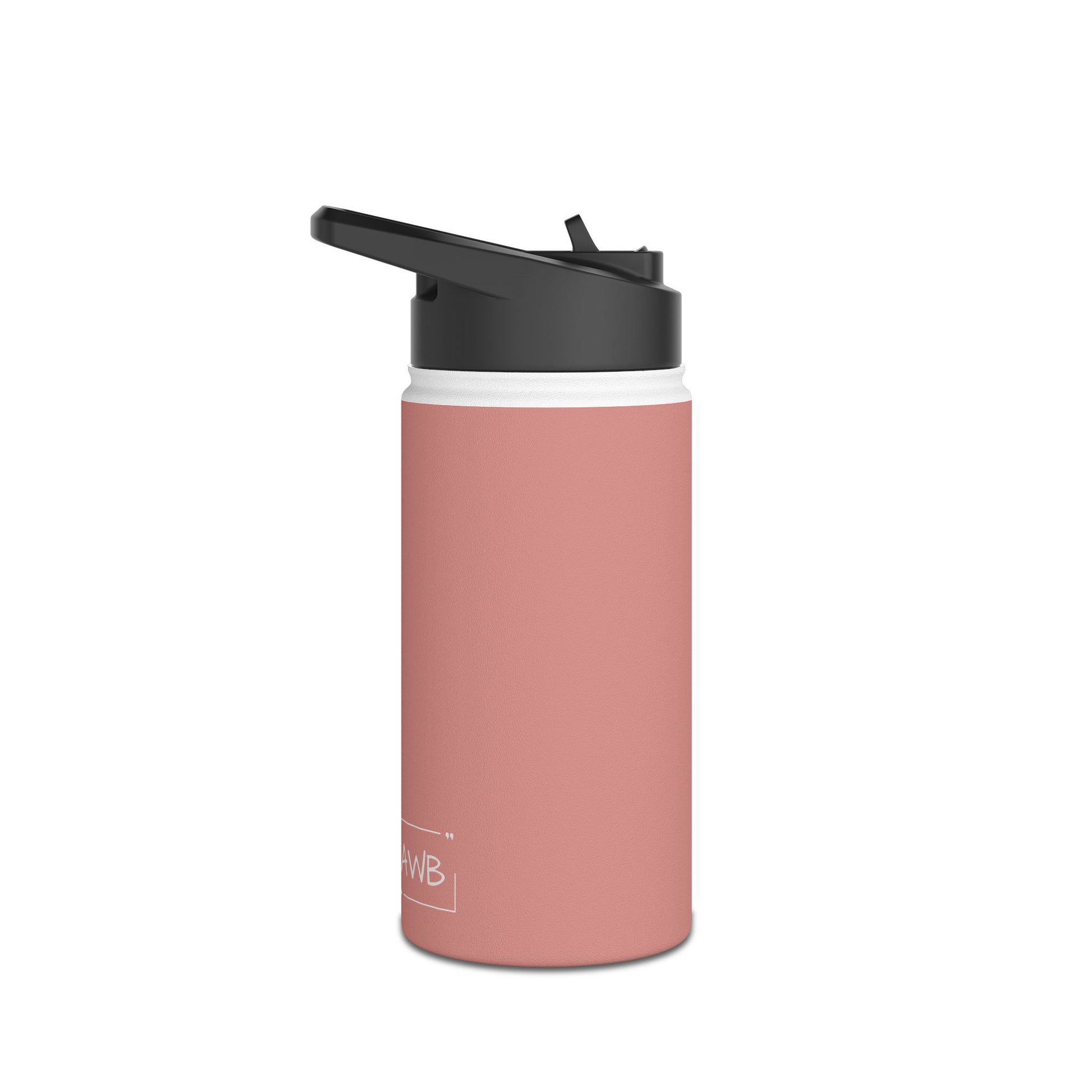 12oz Stainless Steel Water Bottle With Straw - Rose Tan