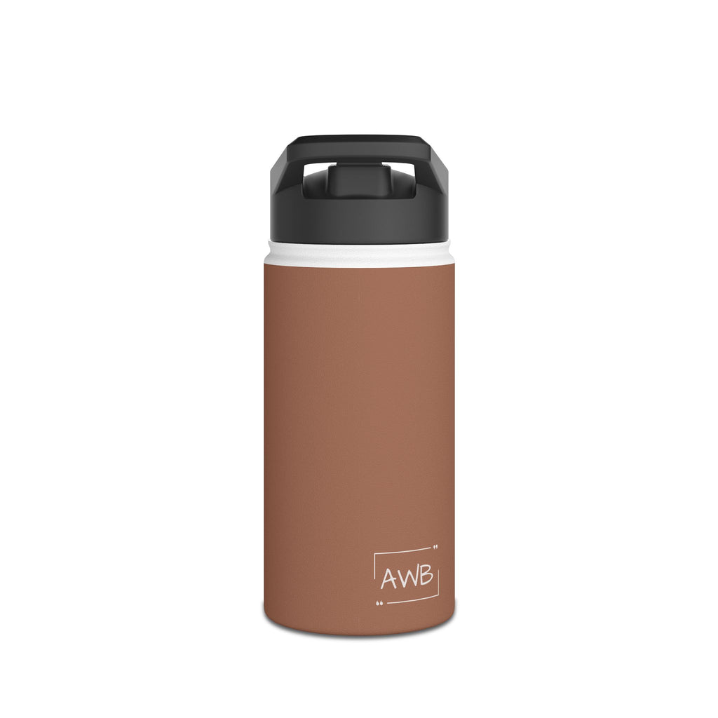 12oz Stainless Steel Water Bottle With Straw - Mocha Mouse
