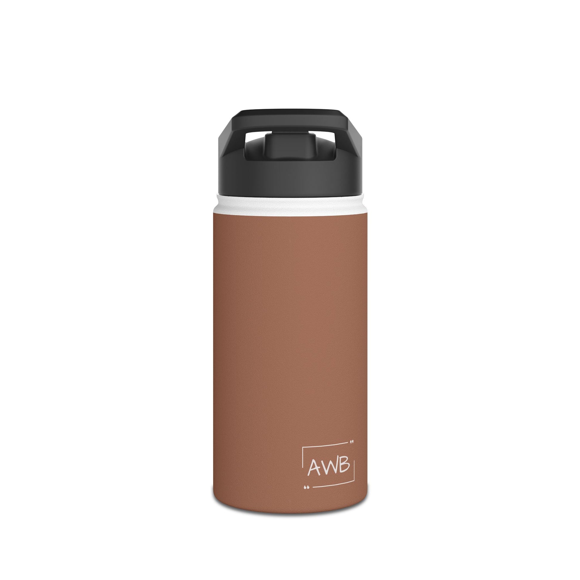 12oz Stainless Steel Water Bottle With Straw - Mocha Mouse