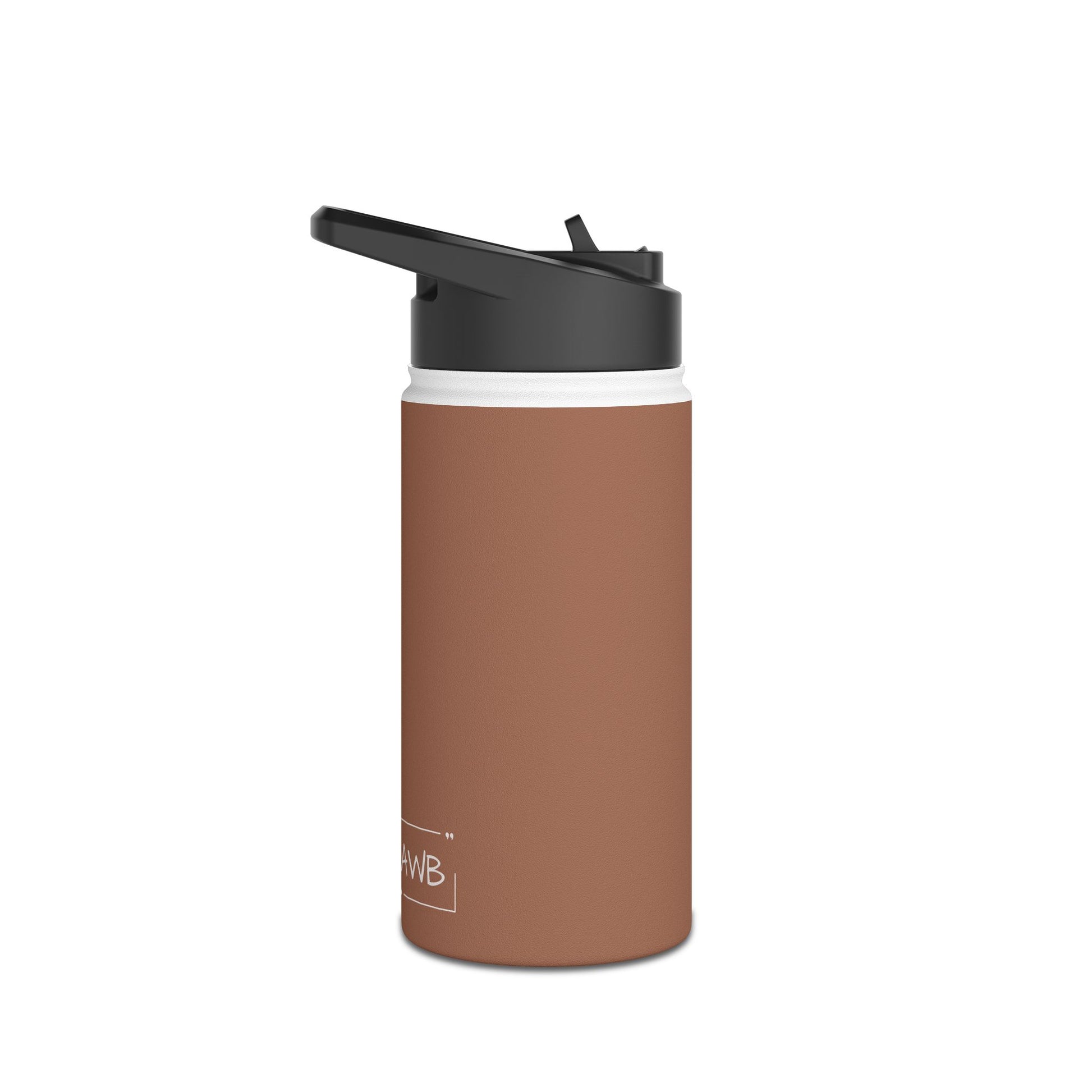 12oz Stainless Steel Water Bottle With Straw - Mocha Mouse